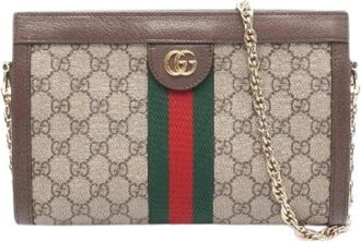 Gucci Pre-owned Ophidia GG Supreme Gecoat Canvas Schoudertas - Dames - Vintage Schoudertas - Veelkleurig - ONE Size - Vintage