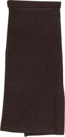 Gran Sasso Gonna midi con inserti - Marrone