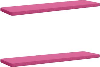 vidaXL Cojines Para Banco De 2 Piezas Vught 2 Uds. 100% Poli&eacute;ster Rosa Vidaxl