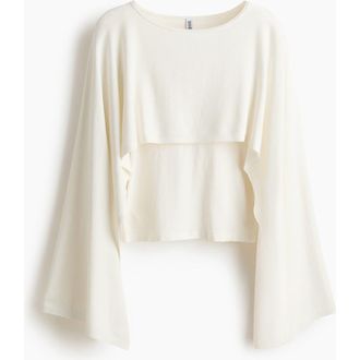 H&M Cape-look Top in Cream at Nordstrom, Size X-Small