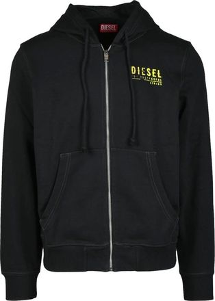 Diesel Zip-throughs, male, Black, S, sweatshirt