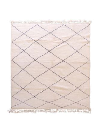 AFK Living Alfombra bereber marroqu&iacute; de pura lana blanca 261 x 293 cm