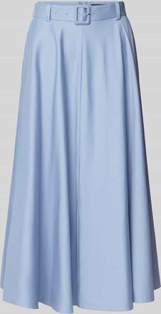 Windsor Glockenrock mit G&uuml;rtel und r&uuml;ckseitigem Rei&szlig;verschluss in Hellblau Melange, Gr&ouml;&szlig;e 36