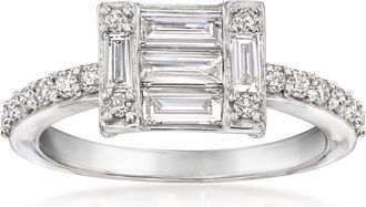 Ross-Simons Lab-Grown Diamond Ring in Sterling Silver