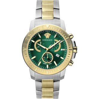 Versace Nieuwe Chrono 45mm Chronograaf - Heren - Accessoires - Geel - Maat: ONE Size