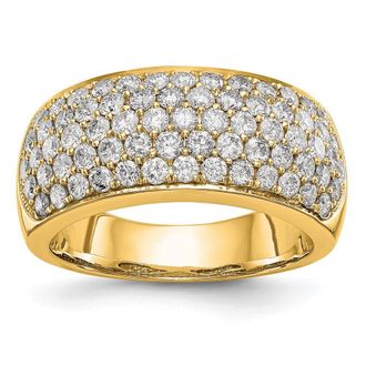 Diamond2Deal 14k Gold Lab Grown Diamond Wedding Band Ring 1.62Ct Clarity- VS Color- D-E