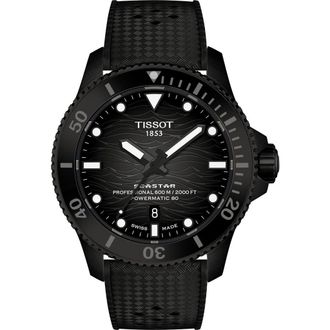 Tissot Seastar 2000 Professional Powermatic 80 Rubber Strap Watch, 46mm in Grey Gradient at Nordstrom