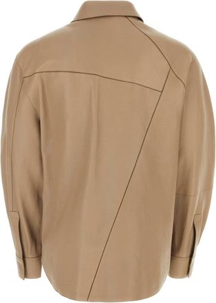 Loewe Mens Leather Jacket Beige Lamb
