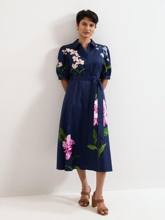 Phase Eight Kerrie Floral Shirt Dress in Navy at Nordstrom, Size 4