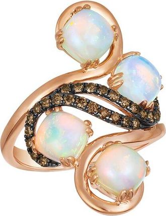 Le Vian Neapolitan Opal 14K Rose Gold 1.77 Ct. Tw. Diamond & Opal Cocktail Ring