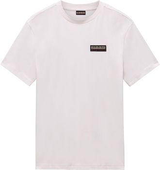 Napapijri Kurzarmshirt NAPAPIJRI S-IAATO, Herren, Gr. XL, weiss (wei&szlig; whisper), Web, Obermaterial: 100% Baumwolle, unifarben, regular fit normal, Rundhals, eing