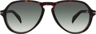 David Beckham Green Shaded Pilot Mens Sunglasses DB 7079/S 0086/9K 55