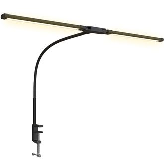 HOMCOM Double Head Table Lamp with 3 Colour Modes & 10 Dimmable - Black | TJ Hughes
