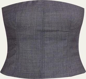 TWP Jillian Lightweight Viscose-Wool Bustier