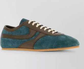 Dries Van Noten leather and suede low-top sneakers