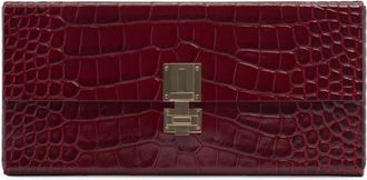 Tom Ford Croc Embossed Patent Leather East/West Box Clutch in 1R008 Ruby Red at Nordstrom