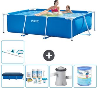 Intex Piscina Con Estructura Rectangular - 220x150x60 Cm - 7-piezas S30007