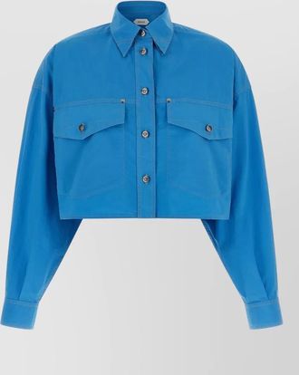 Versace cropped cotton shirt