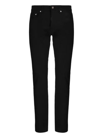 Karl Lagerfeld logo-patch trousers - men - Viscose/Polyester - 32/32 - Black