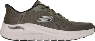Skechers Arch Fit 2.0 Low Top Trainers Mens Olive 10 UK