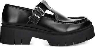HUGO BOSS Mocassini platform con fibbia - Nero