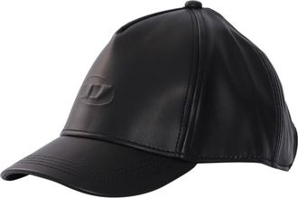 Diesel Baseballpet van Gecoat Materiaal - unisex - Petten - Zwart - L - Katoen - Accessoires