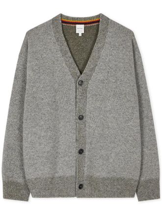 Paul Smith V-neck lambswool cardigan - men - Lambs Wool - L - Grey