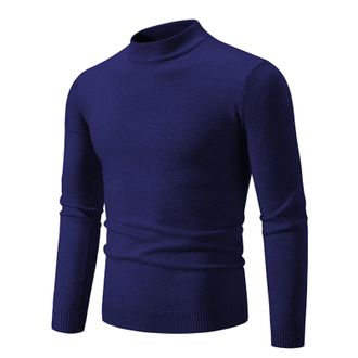 Generic Polos Neck Jumpers for Men Cotton Smart Causal Sweaters Pullover Knitted Sweater Lounge Sweatshirts Long Sleeve Fisherman Pullovers Leisure Fleece Aut