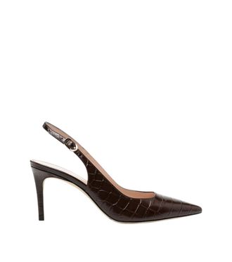 Stuart Weitzman Brown Textured Power Pumps