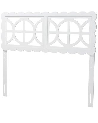 Baxton Studio Nansen Wood Full Headboard With Scalloped Frame
