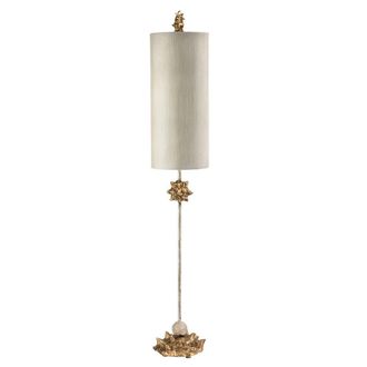 Loops Table Lamp Cylindrical Cream Shade in Putty Wash Gold/ White LED E27 60W