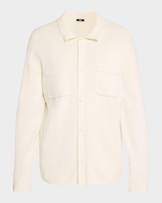 Paige Mens Mason Button-Front Sweater Shirt