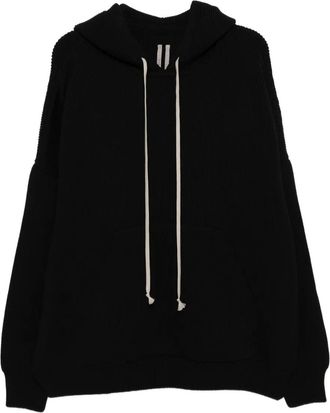 Rick Owens Felpa Hun con cappuccio - Nero