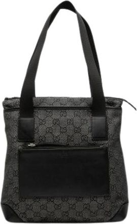 Gucci Pre-owned Shoulder Bags, female, Black, Size: ONE SIZE Pre-owned Denim Tote Bag