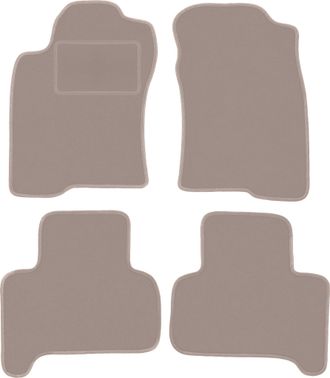 OEM Alfombrillas De Terciopelo Beige Para Toyota Land Cruiser J120 5 Puertas (2002-2009)