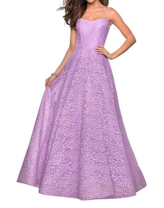 La Femme Prom Dress In Lavender