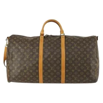 Louis Vuitton Pre-owned Weekend Bags, unisex, Brown, Size: ONE SIZE Pre-owned Canvas Weekend Bag