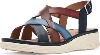 Josef Seibel Sevran 07 Womens Sandals Slate Blue : EU 41 (US Womens 10-10.5) M, Leather