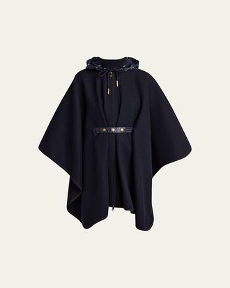 Moncler Padded Wool-Blend Cape
