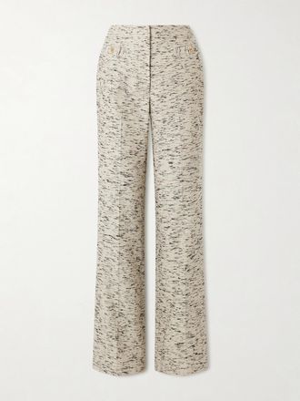Ulla Johnson Pantaloni A Gamba Dritta In Tweed Blanca - Grigio