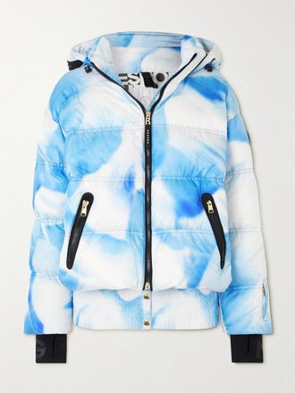 Bogner Giacca Da Sci Trapuntata Stampata Con Cappuccio Kelly - Blu