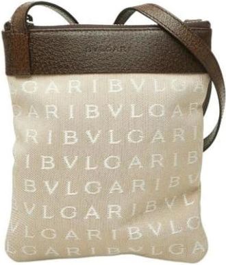 Bulgari Borsa a spalla Pre-owned in tela - - Pre-owned - Donna - Beige - ONE SIZE