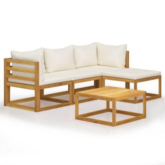Berkfield Home 9 pc Garden Lounge Set with Cushions Solid Wood Acacia (UK/IE/FI/ in Brown