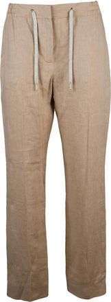 Eleventy Linen Chino Trousers - Beige