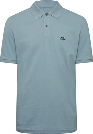C.P. Company Mens Stretch Piquet Polo Shirt in Blue Cotton - Size X-Large