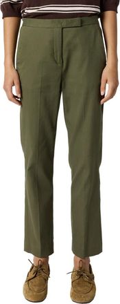 Gerard Darel Auria Mid Rise Straight Leg Trousers in Khaki Green at Nordstrom, Size 4