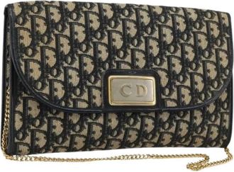 Dior Pre-owned Vintage Trotter Canvas Shoulder Bag - Dames - Vintage Clutch - Veelkleurig - ONE Size - Leer - Vintage