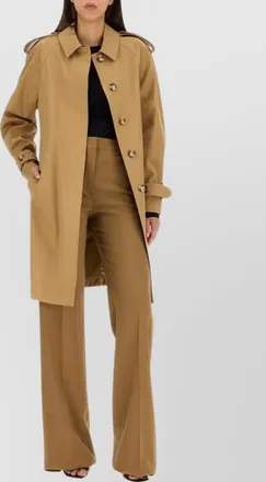 Sportmax regular fit trench coat featuring button fastening
