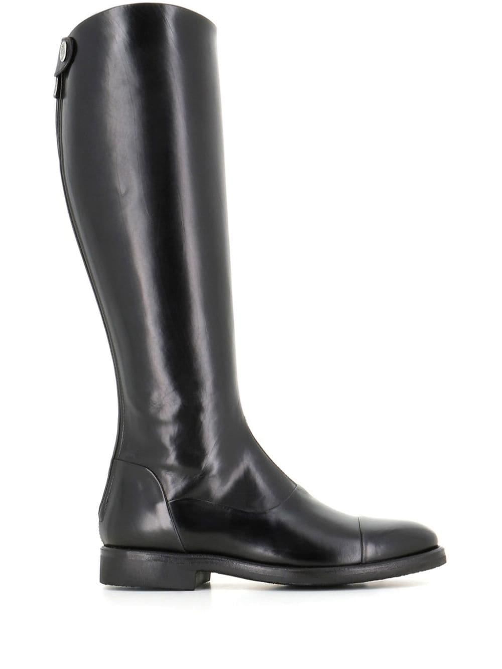 Bottes Hautes Alberto Fermani Plato En Cuir Noir Zuma Nero - Taille 41 (US 11), à Peine Portées, Talon Bloc