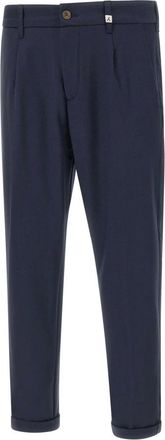 Myths Ares-pe Broek - Heren - Slim Fit Broeken - Blauw - S - Wol - Broeken